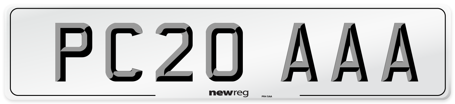 PC20 AAA Number Plate from New Reg